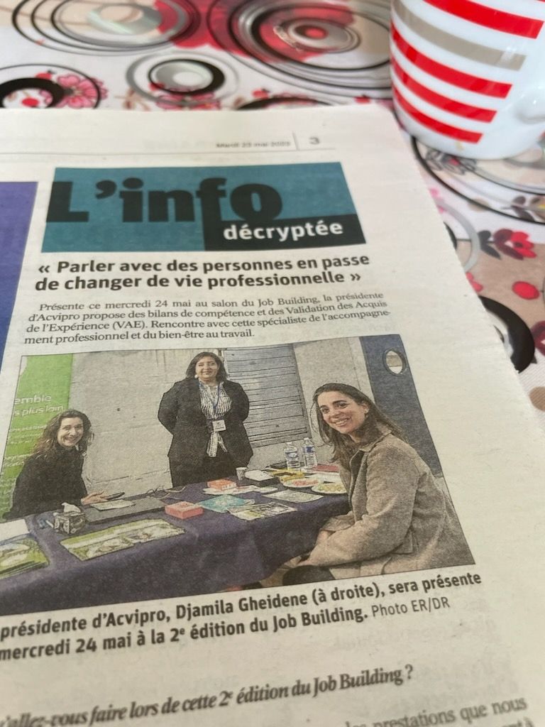 Article de presse consacré à Djamila Gheidene, présidente d'ACVIPRO